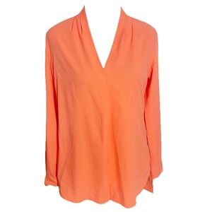 Coolibar UPF 50 Orange  V Neck Tunic Blouse Top‎ Small